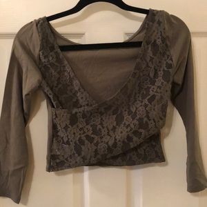 AE Crop Top with Lace Back - Sz S